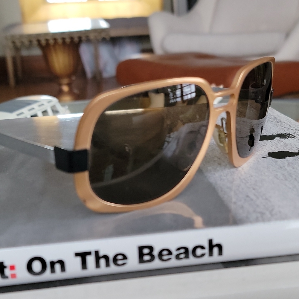 Vintage Mod Rose Gold/Silver/Black Metal Sunglasses - Picture 2 of 7